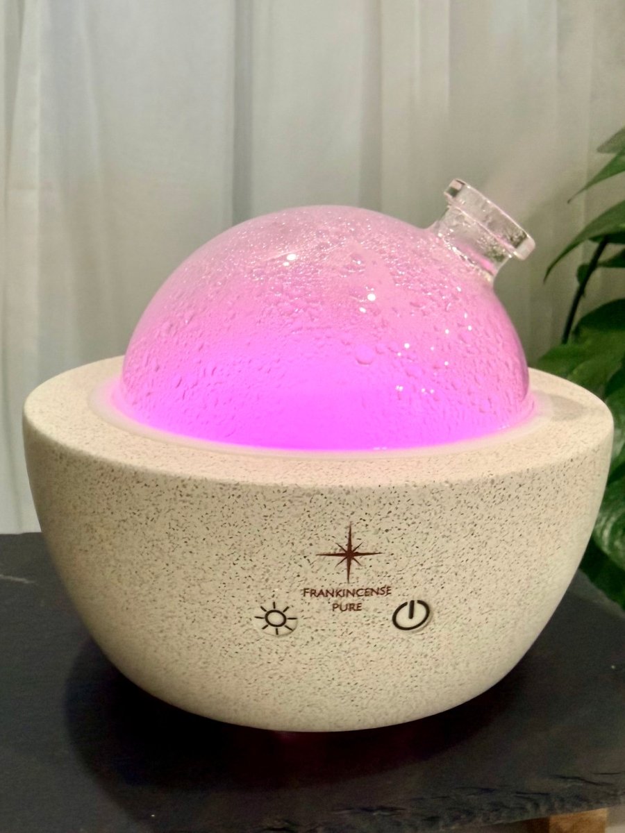 Terrazzo Concrete Ultrasonic Essential Oil Diffuser with Glass Dome