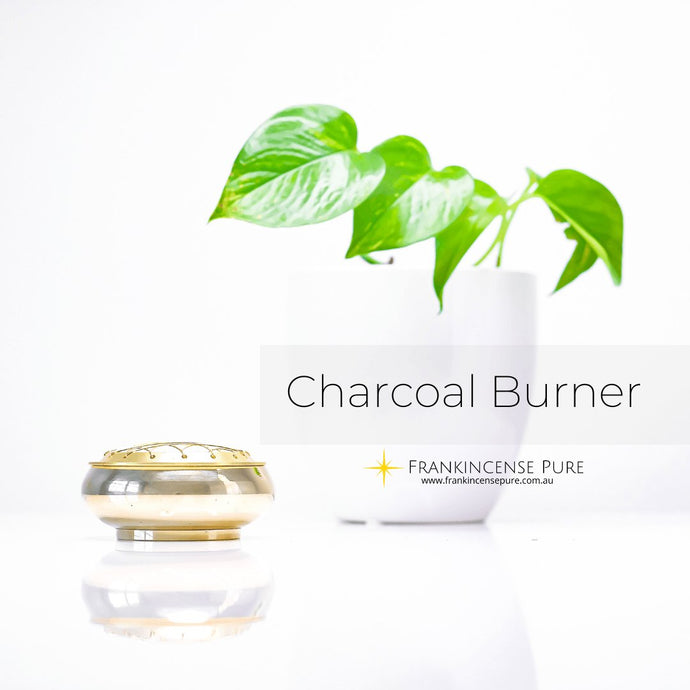 Brass Charcoal Incense Burner (Golden) - Frankincense Pure