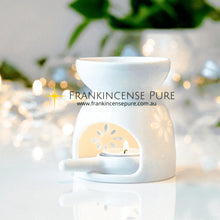 Load image into Gallery viewer, Ceramic Tea Light Incense Burner (White) - Frankincense Pure
