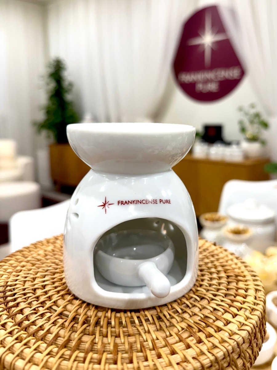 Ceramic Tea Light Incense Burner (White)