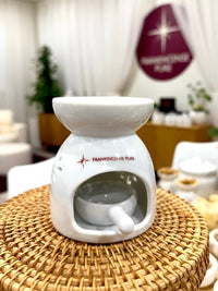 Thumbnail for Ceramic Tea Light Incense Burner (White)