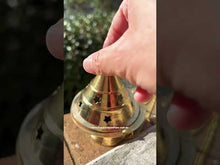 Load and play video in Gallery viewer, Brass Charcoal Incense Burner (Hanging Censer)
