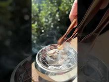 Load and play video in Gallery viewer, Brass Charcoal Incense Burner (10cm Polished Bowl)
