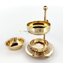 Load and play video in Gallery viewer, Brass Adjustable Tea Light Resin Burner (Polished)
