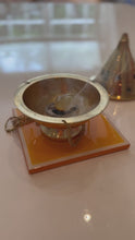Load and play video in Gallery viewer, Brass Charcoal Incense Burner (Hanging Censer)
