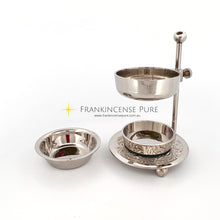 Load and play video in Gallery viewer, Brass Adjustable Tea Light Resin Burner (Nickel-Plated)
