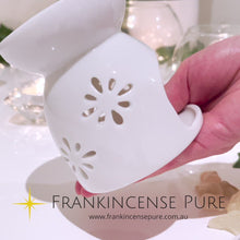 Load and play video in Gallery viewer, Ceramic Tea Light Incense Burner (White)
